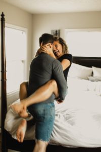 fun couples in home session