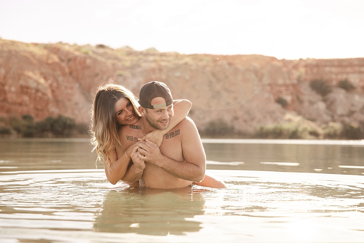 adventurous couples session at lea lake